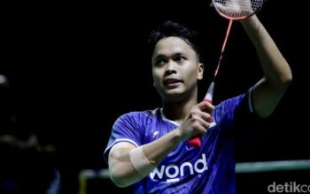 Anthony Ginting menundukkan Wang Zheng Xing